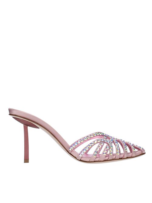 Mules in raso e strass LE SILLA | SANDALO AFRODITE SATINPARIS